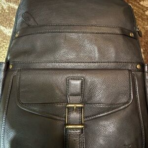 Frye Dark Brown Leather Backpack